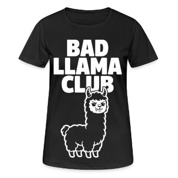 Bad Llama Club – Cheeky Llama - Women's Breathable T-Shirt - black - Front - AI Model Female 172 light (172cm)