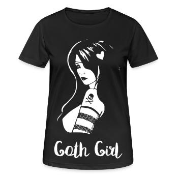 Goth Girl - Frauen T-Shirt atmungsaktiv - Schwarz - Vorne - AI Model Female 172 light (172cm)