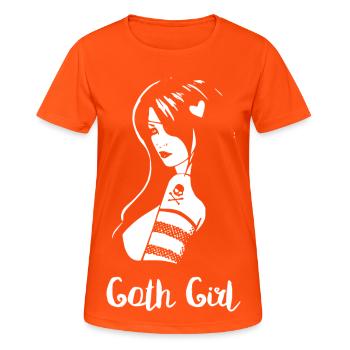 Goth Girl - Women's Breathable T-Shirt - neon orange - Front - AI Model Female 172 dark (172cm)