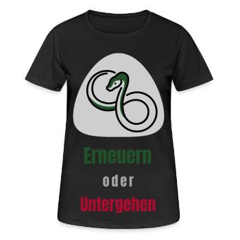 Renew or perish - Women's Breathable T-Shirt - black - Front - AI Model Female 172 light (172cm)