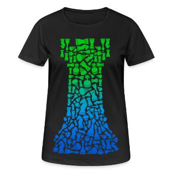 Chess Chess Set Chess Pieces Chess Player - Women's Breathable T-Shirt - black - Front - AI Model Female 172 light (172cm)
