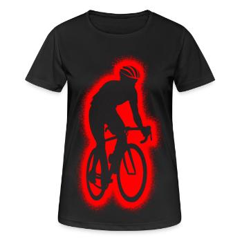 Vélo à roues Hommes Garçons Vélo de route - T-shirt respirant Femme - noir - Devant - AI Model Female 172 light (172cm)