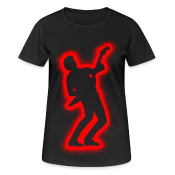 Guitarist Men's Kids Boys Guitar - Women's Breathable T-Shirt - black - Front - AI Model Female 172 light (172cm)