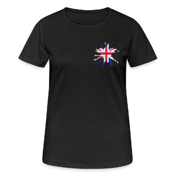 Union Jack blob - T-shirt respirant Femme - noir - Devant - AI Model Female 172 light (172cm)