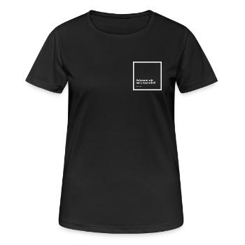 Schauen wir mal was wird - was wird - Frauen T-Shirt atmungsaktiv - Schwarz - Vorne - AI Model Female 172 light (172cm)