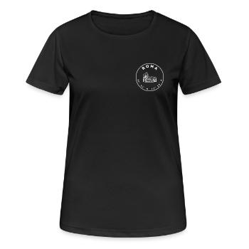 Rome with Colosseum and coordinates - Women's Breathable T-Shirt - black - Front - AI Model Female 172 light (172cm)