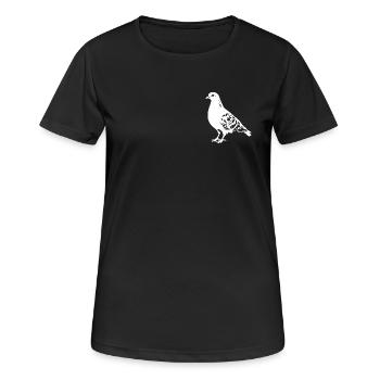Dove Drawing - Women's Breathable T-Shirt - black - Front - AI Model Female 172 light (172cm)