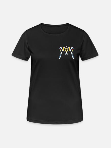 Manta Neon Schwarz Gelb - Frauen T-Shirt atmungsaktiv - Schwarz