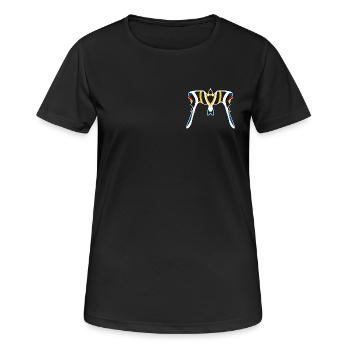 Manta Neon Schwarz Gelb - Frauen T-Shirt atmungsaktiv - Schwarz - Vorne - AI Model Female 172 light (172cm)