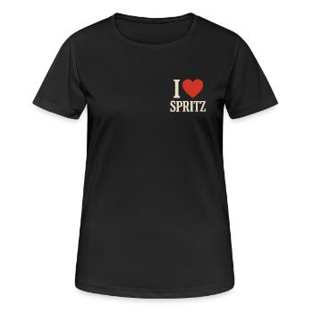 I Love Spritz Party  - Frauen T-Shirt atmungsaktiv - Schwarz - Vorne - AI Model Female 172 light (172cm)
