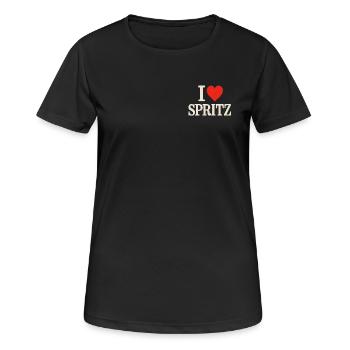 I Love Spritz Party  - Frauen T-Shirt atmungsaktiv - Schwarz - Vorne - AI Model Female 172 light (172cm)