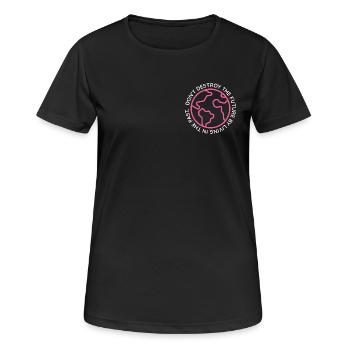 NE DÉTRUIS PAS LE ROSE DU FUTUR - T-shirt respirant Femme - noir - Devant - AI Model Female 172 light (172cm)