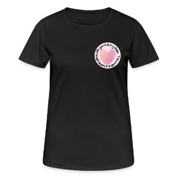 Pastellherz Liebe - Frauen T-Shirt atmungsaktiv - Schwarz - Vorne - AI Model Female 172 light (172cm)