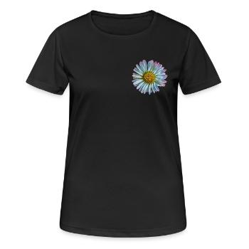 Pâquerette - T-shirt respirant Femme - noir - Devant - AI Model Female 172 light (172cm)