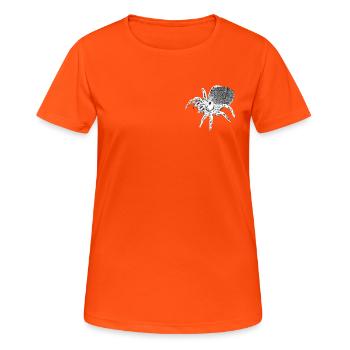 Spiders Vibe Nature Sauvage - T-shirt respirant Femme - orange néon - Devant - AI Model Female 172 dark (172cm)