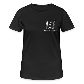 KEEP IT SIMPLE - Women's Breathable T-Shirt - black - Front - AI Model Female 172 light (172cm)