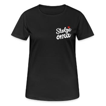 Proud granny heart design - Women's Breathable T-Shirt - black - Front - AI Model Female 172 light (172cm)