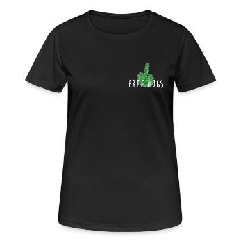 Câlins gratuits - Cactus, Majeur - T-shirt respirant Femme - noir - Devant - AI Model Female 172 light (172cm)