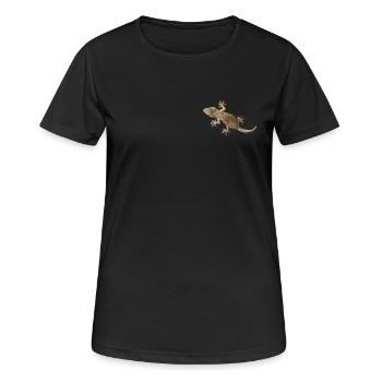 Gecko - T-shirt respirant Femme - noir - Devant - AI Model Female 172 light (172cm)