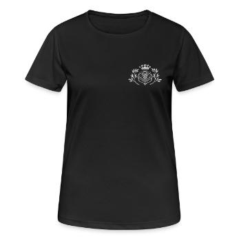 Bach Siegel, Monogramm, Wappen, Insignien - silber - Frauen T-Shirt atmungsaktiv - Schwarz - Vorne - AI Model Female 172 light (172cm)