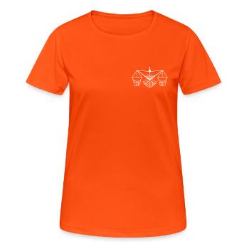 Kutterfriese the Sea Crazy T-Shirts - Women's Breathable T-Shirt - neon orange - Front - AI Model Female 172 dark (172cm)