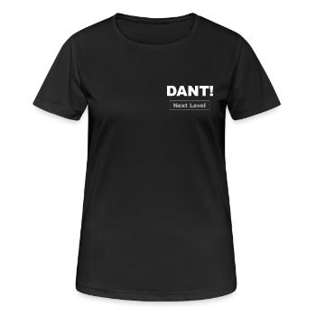 DANT ! Niveau suivant - T-shirt respirant Femme - noir - Devant - AI Model Female 172 light (172cm)