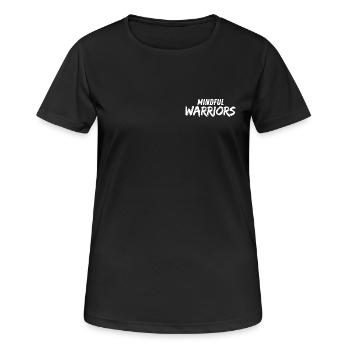 Logo des Guerriers Conscients - T-shirt respirant Femme - noir - Devant - AI Model Female 172 light (172cm)