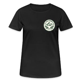 Club de course tout-terrain - T-shirt respirant Femme - noir - Devant - AI Model Female 172 light (172cm)