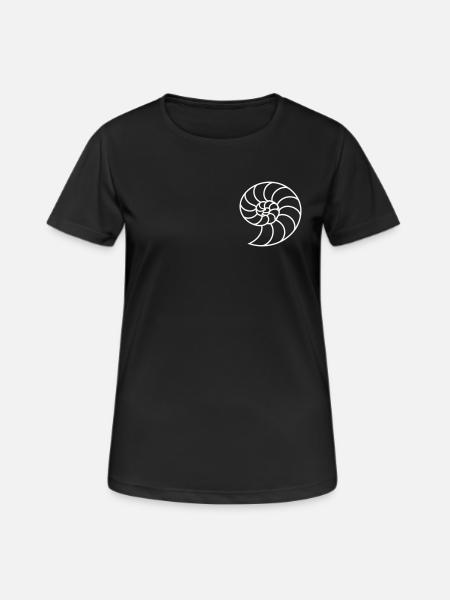 White Nautilus Spiral - Women's Breathable T-Shirt - black
