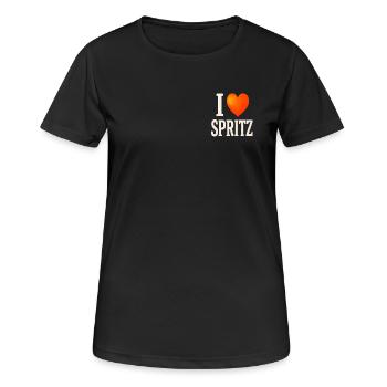 I Love Spritz Party  - Frauen T-Shirt atmungsaktiv - Schwarz - Vorne - AI Model Female 172 light (172cm)