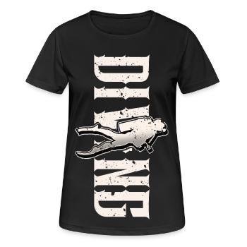Plongeurs plongeurs - T-shirt respirant Femme - noir - Devant - AI Model Female 172 light (172cm)