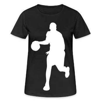 Streetball Moves - Frauen T-Shirt atmungsaktiv - Schwarz - Vorne - AI Model Female 172 light (172cm)