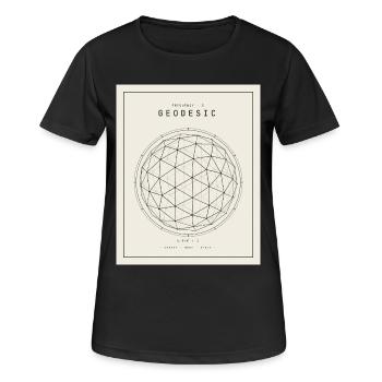 Motif géodésique de la géométrie des sphères - T-shirt respirant Femme - noir - Devant - AI Model Female 172 light (172cm)