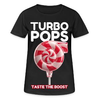 Turbo Pops Boost Lolli - Frauen T-Shirt atmungsaktiv - Schwarz - Vorne - AI Model Female 172 light (172cm)
