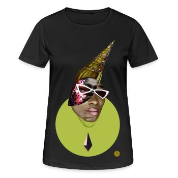 Surreal Digital Collage - Shell Bizu - Women's Breathable T-Shirt - black - Front - AI Model Female 172 light (172cm)