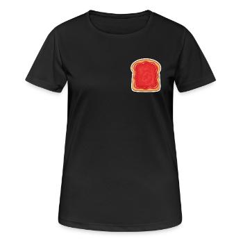 Pain à la confiture - T-shirt respirant Femme - noir - Devant - AI Model Female 172 light (172cm)