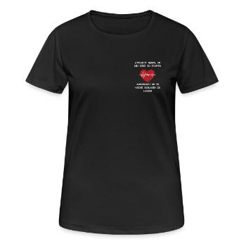 Herz stoppen Pflegekraft Attraktiv - Frauen T-Shirt atmungsaktiv - Schwarz - Vorne - AI Model Female 172 light (172cm)