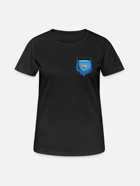 Pocket Fish - Women's Breathable T-Shirt - black