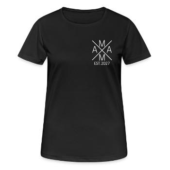 Mama Est. 2027 Mama seit 2027 Werdende Mama 2027 - Frauen T-Shirt atmungsaktiv - Schwarz - Vorne - AI Model Female 172 light (172cm)