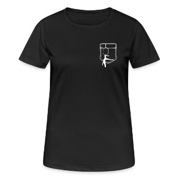 Elegante Luftartistin - Frauen T-Shirt atmungsaktiv - Schwarz - Vorne - AI Model Female 172 light (172cm)