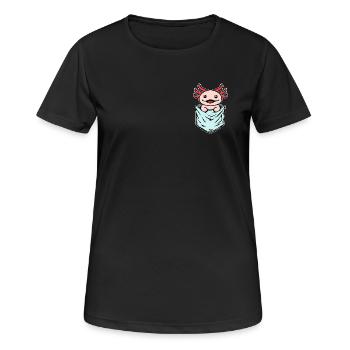 Manga Zeichentrick Comic Anime Japanisch - Frauen T-Shirt atmungsaktiv - Schwarz - Vorne - AI Model Female 172 light (172cm)