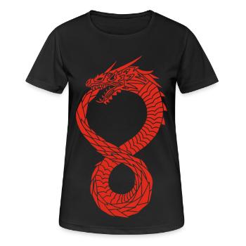 Red Infinite Dragon - Women's Breathable T-Shirt - black - Front - AI Model Female 172 light (172cm)