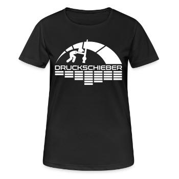 Druckschieber Arc Logo - Frauen T-Shirt atmungsaktiv - Schwarz - Vorne - AI Model Female 172 light (172cm)