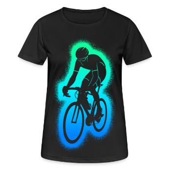 Fahrrad Rennradfahrer Kinder Jungen Herren Rennrad - Frauen T-Shirt atmungsaktiv - Schwarz - Vorne - AI Model Female 172 light (172cm)