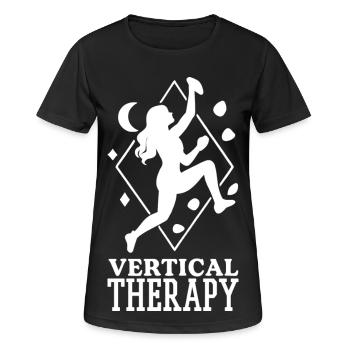 Vertical Therapy: Bouldering & Climbing Boho Design - Women's Breathable T-Shirt - black - Front - AI Model Female 172 light (172cm)