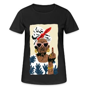 Naughty Grandmother Street Style - Women's Breathable T-Shirt - black - Front - AI Model Female 172 light (172cm)
