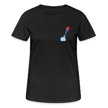 Le feu d'artifice - T-shirt respirant Femme - noir - Devant - AI Model Female 172 light (172cm)