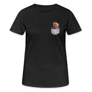 Chevaux islandais Cheval Amour Chevaux Fan de chevaux - T-shirt respirant Femme - noir - Devant - AI Model Female 172 light (172cm)