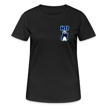 Pingiun Stevie - T-shirt respirant Femme - noir - Devant - AI Model Female 172 light (172cm)