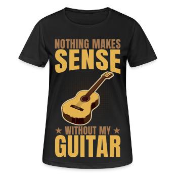 Nichts macht ohne meine Gitarre Sinn - Frauen T-Shirt atmungsaktiv - Schwarz - Vorne - AI Model Female 172 light (172cm)